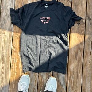 Nike Black and Jordan White Short Sleeve Tee